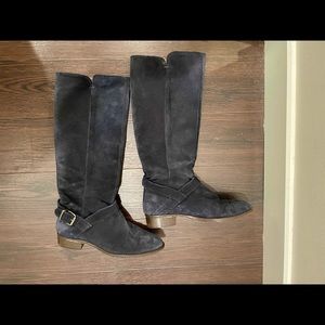 J. Crew Navy Suede Lowell Riding Boots Size 5